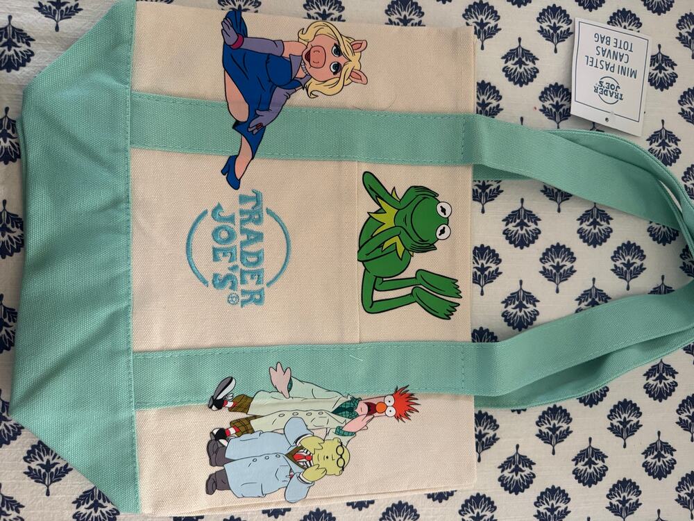 Disney Muppets Piggy Kermit Beeker Custom Made Trader Joes Mini Tote